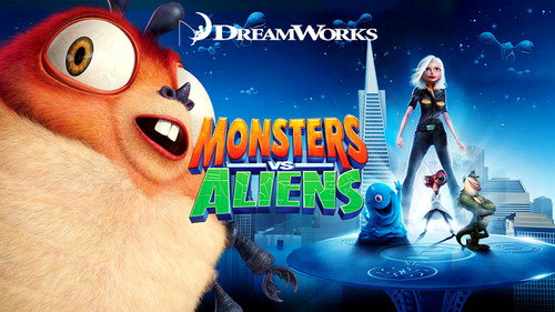 Monsters Vs Aliens (2009) 100mb Hindi Dual Audio movie Hevc BRRip Download