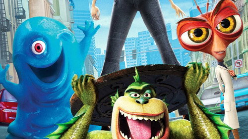 Monsters Vs Aliens (2009) 100mb Hindi Dual Audio movie Hevc BRRip Download