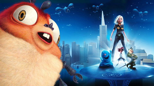 Monsters Vs Aliens (2009) 100mb Hindi Dual Audio movie Hevc BRRip Download