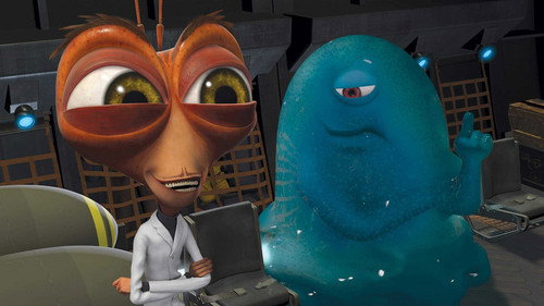 Monsters Vs Aliens (2009) 100mb Hindi Dual Audio movie Hevc BRRip Download