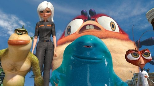 Monsters Vs Aliens (2009) 100mb Hindi Dual Audio movie Hevc BRRip Download