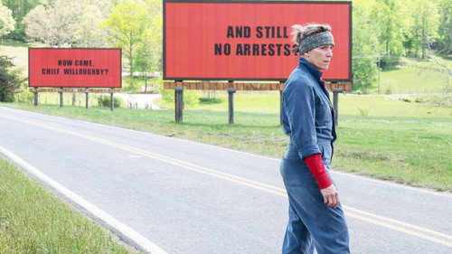 Three Billboards Outside Ebbing Missouri 2017 Dual Audio Hindi 480p BluRay 350MB