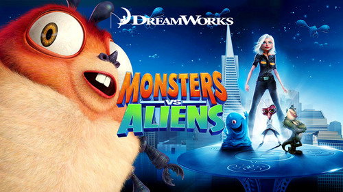Monsters Vs Aliens (2009) 100mb Hindi Dual Audio movie Hevc BRRip Download